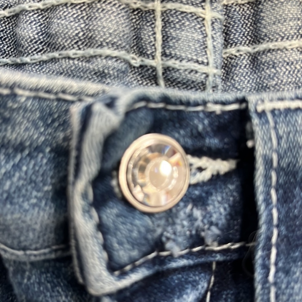 True Religion Crystal Button Jeans sz 28 - Picture 4 of 8